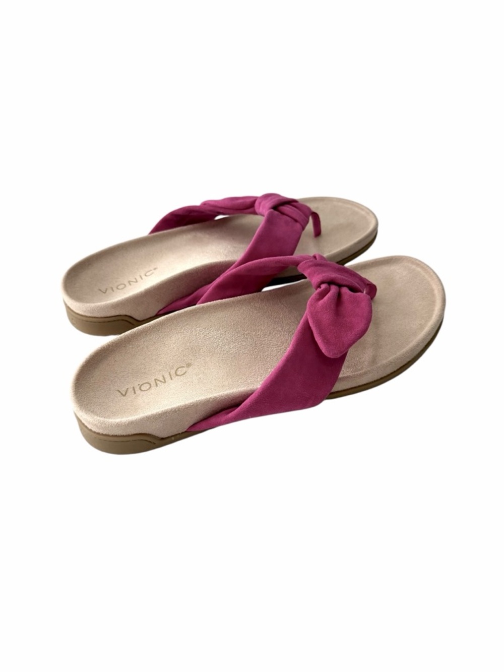 VIONIC EVA Rose Violet Suede Toe Post Thong Sandal Size 9 Flip Flop Orthotic